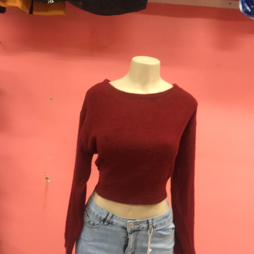 NWT burgundy teen sweater